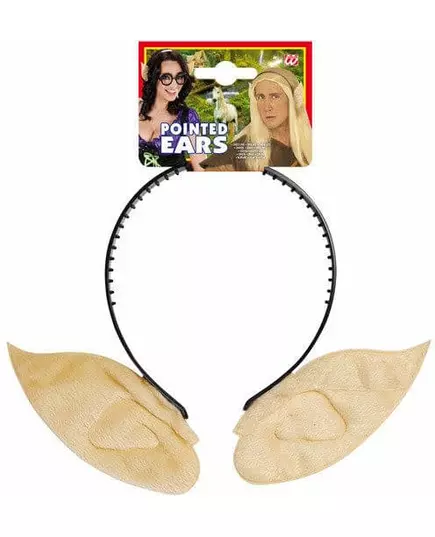 Serre-tête oreilles d'elfe beige et noir