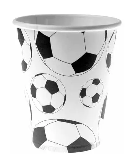 10 Gobelets en cartons ballon football 200 ml