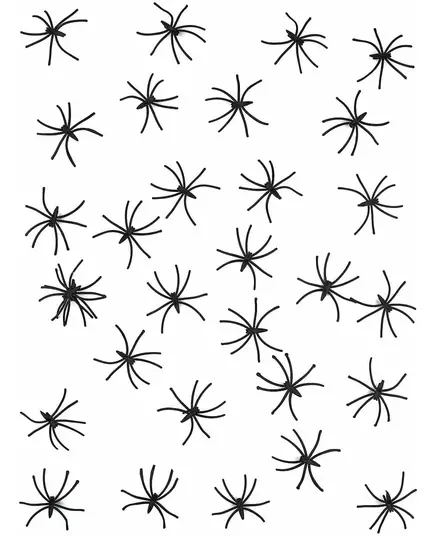 Kleine decoratieve zwarte spinnen