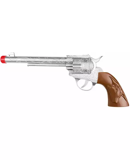 Zilverkleurig cowboy pistool met geluid