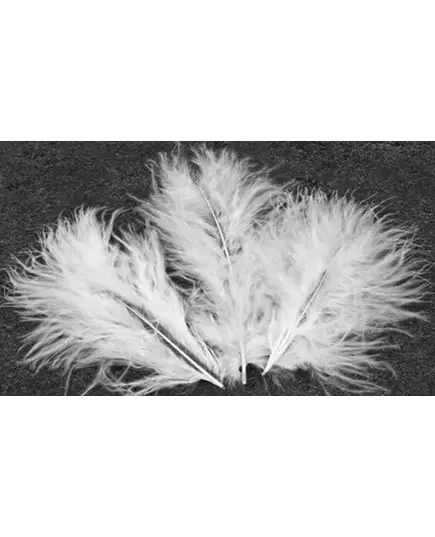 20 Witte decoratieve veren 5,5 cm