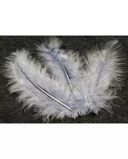 20 Grijze Decoratieve Veren 5,5 cm