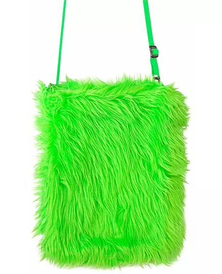 Sac en peluche vert fluo