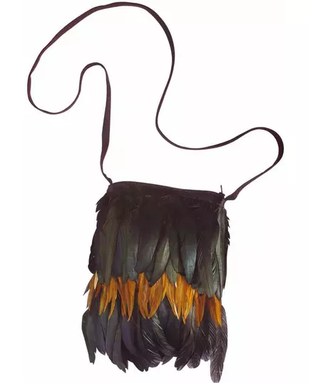 Sacoche indienne plumes