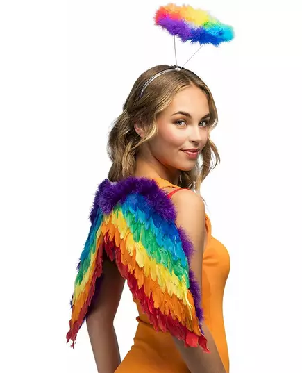 Set d'ange arc en ciel adulte