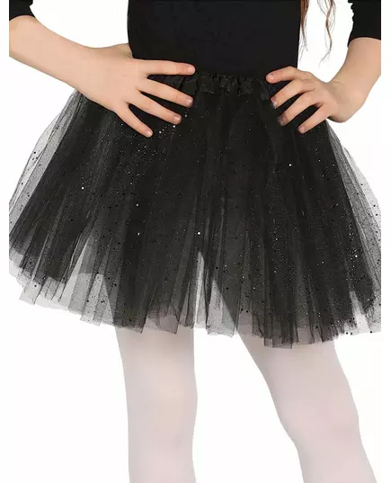 Zwarte tutu met glitters voor meisjes