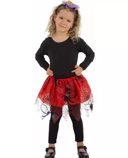 Rode tutu met zwarte spinnen voor meisjes