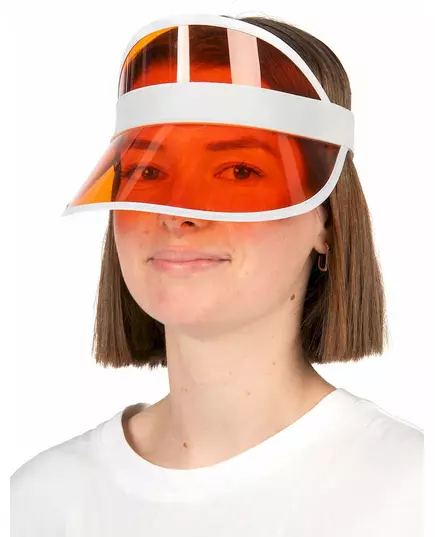 Oranje poker zonneklep voor volwassenen