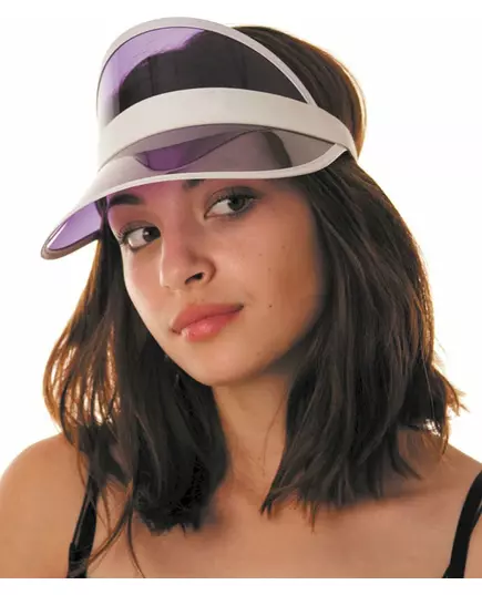 Visière joueur de poker violet adulte