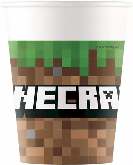 8 gobelets en papier 200ml Minecraft™