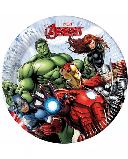 8 Petites assiettes en carton Avengers Mighty™ 20 cm