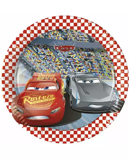 8 Petites assiettes en carton Cars 3™ 20 cm