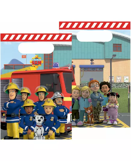 8 sachets en plastique Sam le Pompier™16 x 23 cm