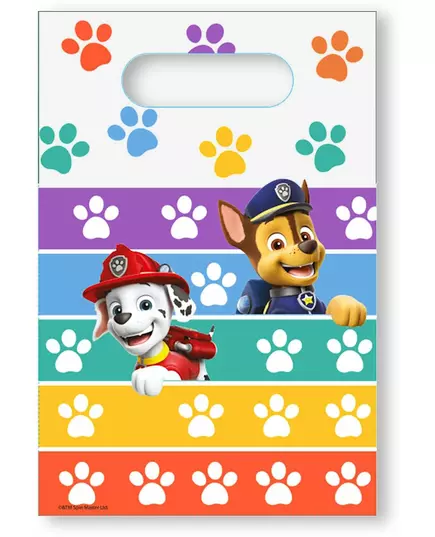 8 papieren feestzakjes PAW Patrol™ 6,25 x 9,25 cm