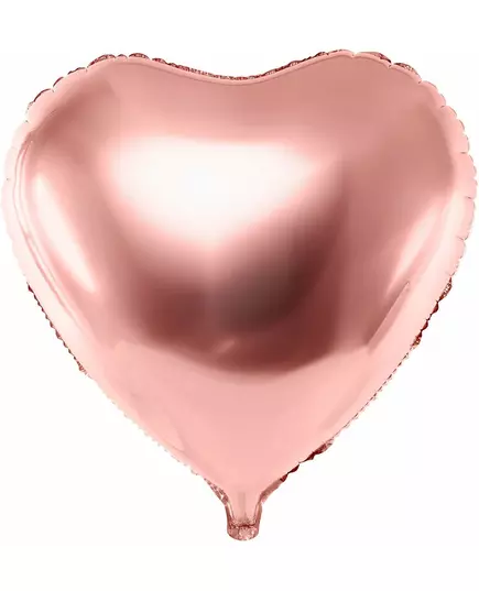 Metallic roségouden aluminium hart ballon