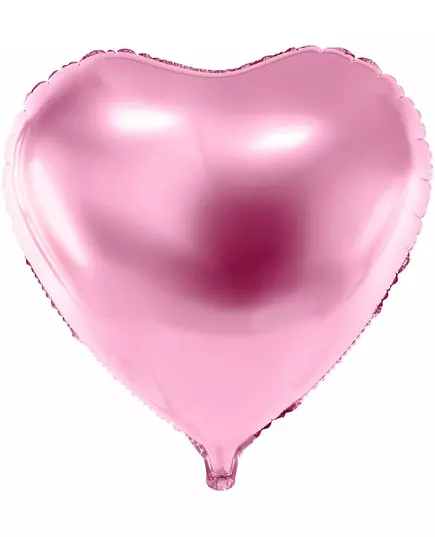 Ballon aluminium cœur rose pâle métallisé 45 cm