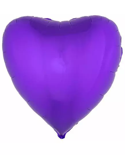 Paarse hart folie ballon 45 cm