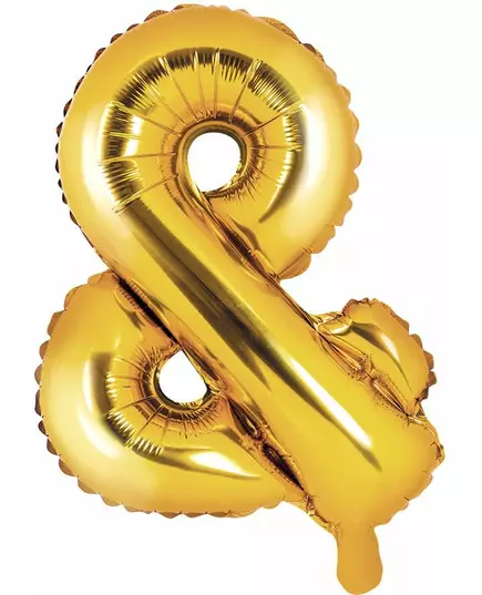 Ballon aluminium symbole & doré 35 cm