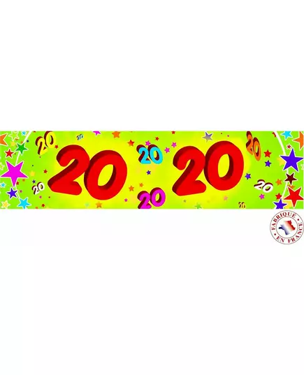 Banderole papier 20 ans 0,16x2,44m