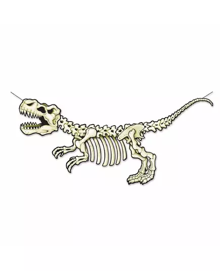 Bannière en carton squelette dinosaure 71 x 152 cm