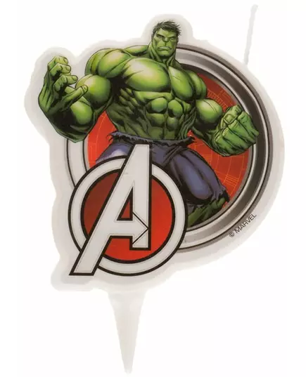 Bougie d'anniversaire Hulk Avengers™ 7,5 cm