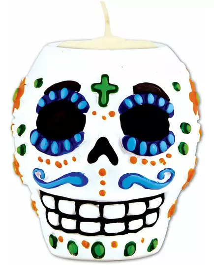 Bougeoir crâne Dia de los Muertos 7 cm