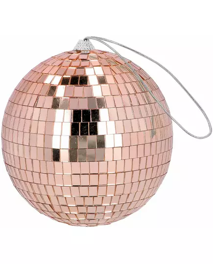 Roze goud facetbol 15 cm