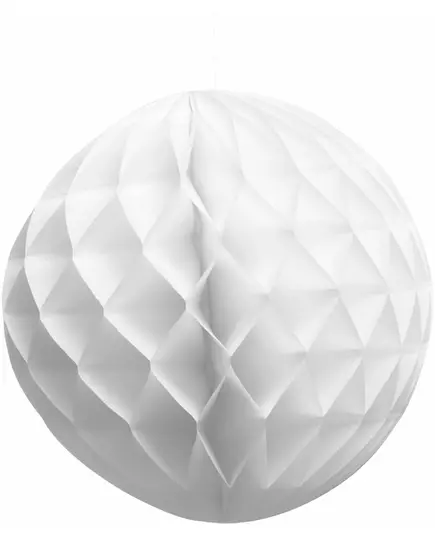 Boule de papier alvéolé blanc 25 cm