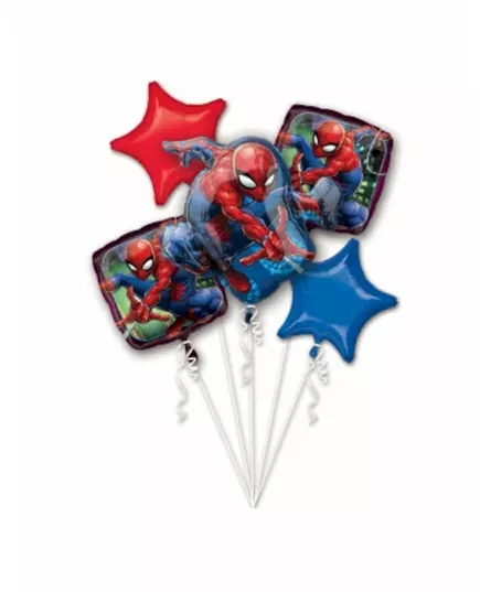 Bouquet de 5 ballons aluminium Spiderman™