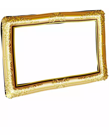 Gouden opblaasbare fotolijst 80 x 60 cm