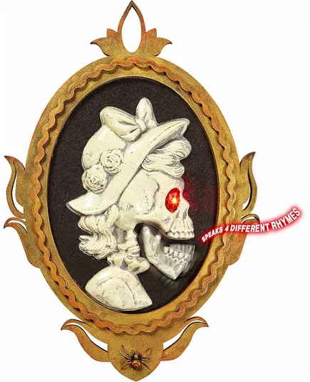 Cadre portrait dame squelette amovible et lumineux 32 x 48 cm