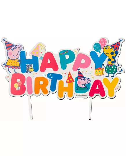 Taarttopper Peppa Pig™ Happy Birthday 17 cm