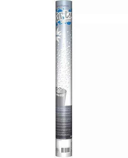 Zilveren confetti kanon 60 cm