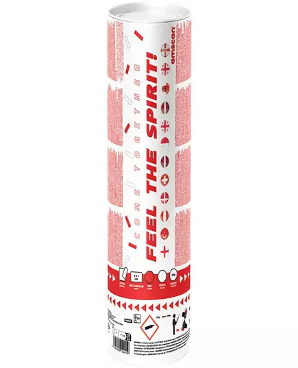 Canon à confettis rouge et blanc