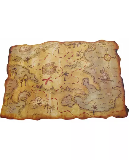 Piraten plastic kaart 29 x 45 cm