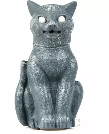 Zwarte kat, heldere ogen, geluid en licht 30 cm