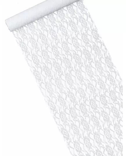 Chemin de table en dentelle blanche 30 cm x 5 m
