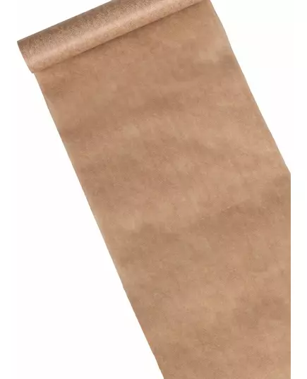 Chemin de table non tissé effet coton naturel 28 cm x 5 m