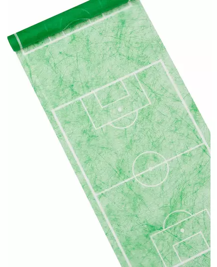 Chemin de table vert à motif terrain de football 30 cm x 5 m