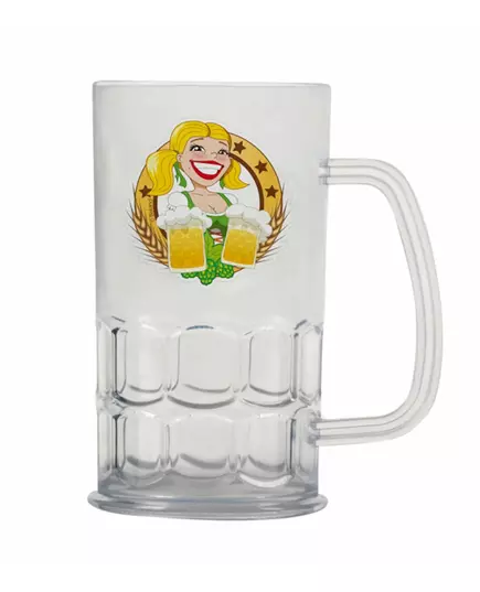 Chope de bière transparente 14 cm Fête de la bière