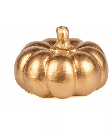 Goudkleurige pompoen van hars 6,5 cm