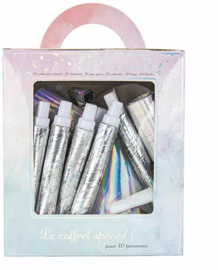 Coffret cotillons irisés 10 personnes
