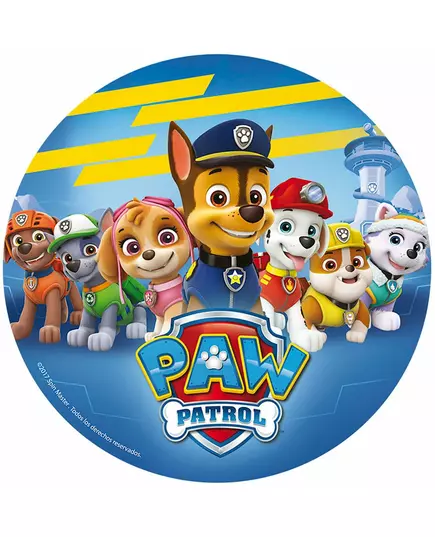 Blauwe eetbare Paw Patrol™ taartversiering