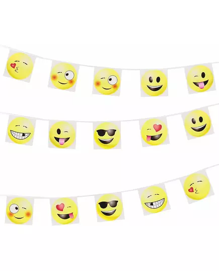 Guirlande à fanions émoticônes Imoji™ 8m