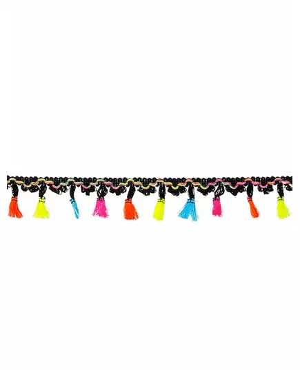 Mexicaanse polyester slinger met pompons 2 meter