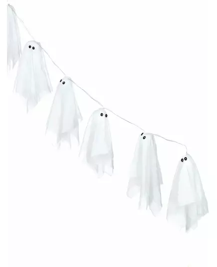Guirlande fantômes lumineux Halloween 150 cm