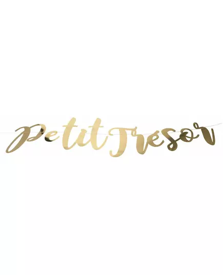 Guirlande Petit trésor lettres dorées métallisées 120 cm