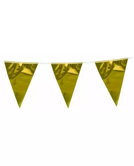 Guirlandes à fanions dorés 10 m