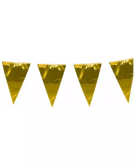 Vlaggenlijn met gouden vlaggetjes