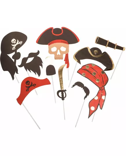 Piraten photobooth kit 10 stuks